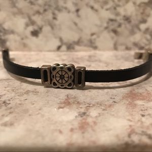 Leather strap bracelet